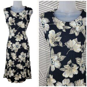 Vintage 90s Party Slip Dress size Small Medium Floral Grunge alt Knee Length